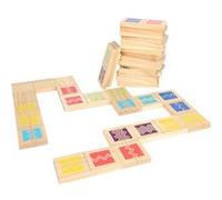 Small Foot jeu de dominos junior 15 cm bois naturel 28 pierres Naturel G