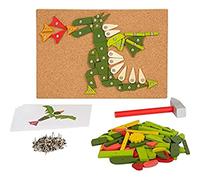 Small Foot Jeu de Marteau Plantes & êtres Vivants en Bois, avec des Motifs de la Nature pour Les Enfants à partir de 3 Ans, 12358