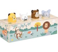 Small Foot Design – Jeu à pression Safari en bois avec cris d'animaux – À partir de 1 an