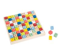 small foot 11164 Sudoku coloré "Educate" en bois, avec 81 cubes numérotés dans des couleurs vives, à partir de 6 ans.