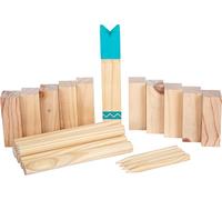 small foot Jeu des Vikings Kubb Compact « Active » en Bois, Jeu de Lancer Plein air pour Toute la Famille, 12401