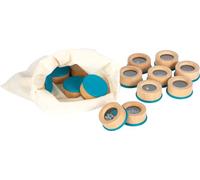 Small Foot Jeu sensoriel Acoustique « Sensory », 16 boîtes en Bois, dès 3 Ans, 12468, Turquoise, Petit