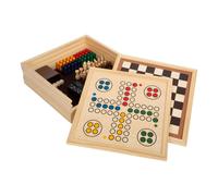 Small Foot - Jeux en bois 7 classiques dans une boîte de rangement