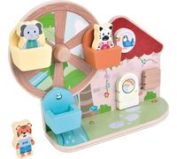 small foot Jouet de motricité Grande roue « Jungle Friends », certifié FSC® 100 %, dès 12 mois, 12764