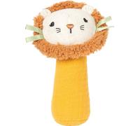 Small Foot Jouet pour bébés Petit hochet & hochet en Tissu « Little Lion », hochet à Tige et sensoriel, 0+ Mois, 12771