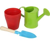 Small Foot Design - Set de jardin 12016 en bois et métal, 3 pots réutilisables, multicolore