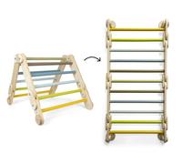 small foot klimmen driehoek muur bars 2in1 Adventure van hout, met 4 adapters, a