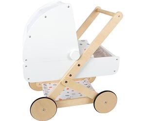 Small Foot- Landeau Haute qualité, à partir Landau Little Button en Bois, Poussette de poupée multifonctionnelle, dès 3 Ans, 11914, Multicolor