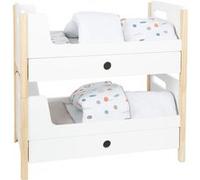 Small Foot – Lit Little Button 11811 – Compartiments rangement accessoires poupée – Blanc Piccolo