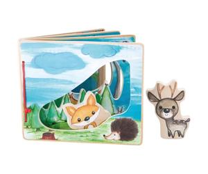 Small Foot Livre d'images pour bébé Quatre Pages et des Figurines en Bois pour Le Jeu interactif Jouets, 11234, Multicolore