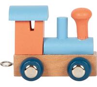 Small Foot Design – Train alphabétique en bois Polaire Saumon & Bleu Glacier – 12568