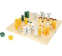 small foot Ludo "Safari", pour six joueurs, avec animaux de la savane, plateau de jeu pliable, à partir de 4 ans, 11765, Gris
