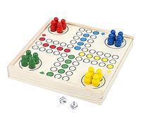 Small Foot Ludo to go, jeu de société dans Une boîte en Bois Pratique, Jeu de Divertissement en Route, 3 Ans +, 11210, Multicolore - Version Allemande