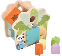 Small Foot Maison Cube à Formes « Jungle Friends », certifié FSC® 100%, à partir de 12 Mois, 12767