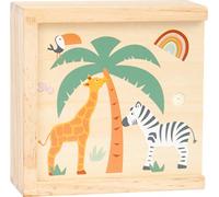 Small Foot Design Jeu de mémoire Safari en bois – motifs animaux colorés, 28 mémocrates, dès 3 ans