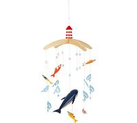 Small Foot Design - Mobile pour bébé Grand Océan en bois - Beige et bleu