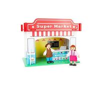 Supermarché en bois avec accessoires