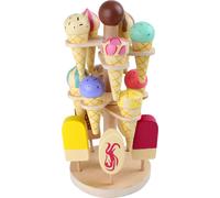 small foot movable wooden ice cream rack, accessories for grocery stores and chi