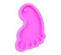 Small Foot Ornement Resin Casting Silicone Moule Keychain Pendard Décoratif Moule De Bijoux Pour L'artisanat Bricolage Moules Pendentif Pour La Fabrication Bijoux