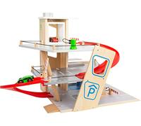 Small Foot Parking Premium, sur 3 Niveaux avec Rampe et 2 Voitures, en Bois, pour Enfants, 11676
