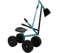 Small Foot Pelleteuse à Roues Bleue, Rotation à 360°, châssis métallique avec siège en Plastique, Max. 50 kg, à partir de 3 Ans, 12798