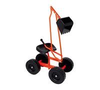 small foot Pelleteuse avec pelle et roues pour enfants, jouet de sable, pivotant à 360°, dès 3 ans, 4628, Noir