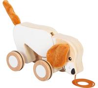 Small Foot Design Jouet Chien 12562 Oreilles qui crissent Bois Roues caoutchouc Dès 1 an Coloré