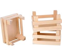 Small Foot - Petites caisses en bois 10x8x5.5cm, lot de 3