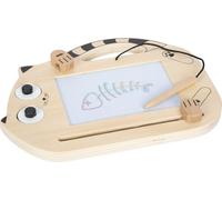 Small Foot Design – Ardoise magique – Tableau magnétique Chat – Bois – 2 ans – Portable