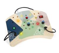 Small Foot - Tableau d'activité LED en bois avec lumière et interrupteurs