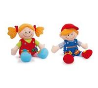Small Foot - Poupees textile Chiara & Massimo - 5576 Multicolore G