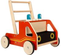 small foot Chariot d'apprentissage Pompier en Bois, Trotteur Moderne pour Les Enfants à partir de 12 Mois, 12540