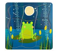 small foot Puzzle à étages Roi Grenouille en Bois avec Quatre Couches et des Motifs détaillé pour Le développement d'une Grenouille