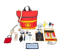 Small Foot Sac à Dos de médecin urgentiste avec de Nombreux Accessoires, Jeu de rôle du médecin, dès 3 Ans, 11917