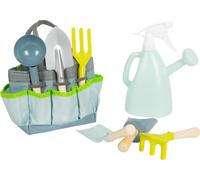 small foot Sac de Jardinage avec Outils de Jardinage en Bois et métal, Jouets de Jardinage à partir de 3 Ans, 12388, Blanc.