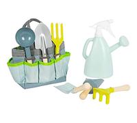 small foot Sac de Jardinage avec Outils de Jardinage en Bois et métal, Jouets de Jardinage à partir de 3 Ans, 12388, Blanc.