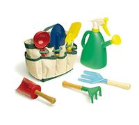 small foot sac pour le jardin pour enfants, 6 outils et arrosoir dans une pochette de transport, à partir de 3 ans, 1710