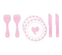 Small Foot service de vaisselle en bois 6 pièces rose Rose G