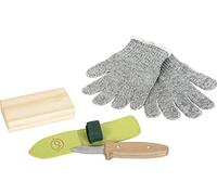 Small Foot Set Tailler Discover, Couteau d'enfant pour l'extérieur avec étui à partir de 6 Ans, 12385 Spielwerkzeug Toys, Noir