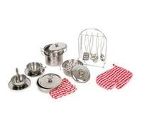 Small Foot set de cuisine junior métal 12 x 10 cm argent 20 pièces Rouge G
