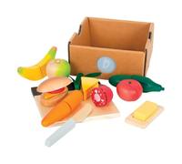 Small Foot Set de déjeuner à découper Fresh en Bois, Aliments pour Cuisine des Enfants, Jeu de rôle dès 2 Ans, 12331