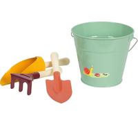 small foot Set de pelles à Main avec Seau « Tiny Garden », Jouets de Jardin et de Sable en Bois et métal, dès 3 Ans, 12665