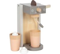 Small Foot Set Machine à café Gris « Tasty » en Bois, avec Capsules à café et Mousse de Lait, dès 3 Ans, 12680