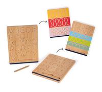 Small Foot Setd'ardoise Educate en Bois, Apprendre à écrire, à partir de 5 Ans, 12560, Coloré