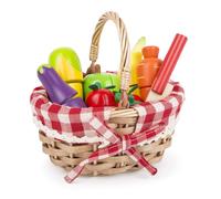 Small Foot Shopping Basket with Cuttable Fruits