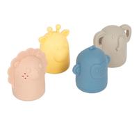 Small Foot Design – Set de jouets de bain en silicone 12753 – Sans BPA – Rose/Jaune – Dès 1 an