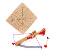 small foot Sportarmbrust aus Holz, Zielscheibe und zwei Pfeilen mit Gummikappen,
