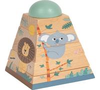 Small Foot Stacking Tower Safari, Motor Skills Toy with Animal Pictures, for Chi