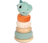 Small Foot Design Tour à empiler Dino Bois et peluche, anneaux colorés, dès 12 mois 12687