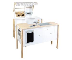 Small Foot Store de Courses Multifonction « Fresh » en Bois, avec Accessoires et Cuisine, à partir de 3 Ans, 11436
